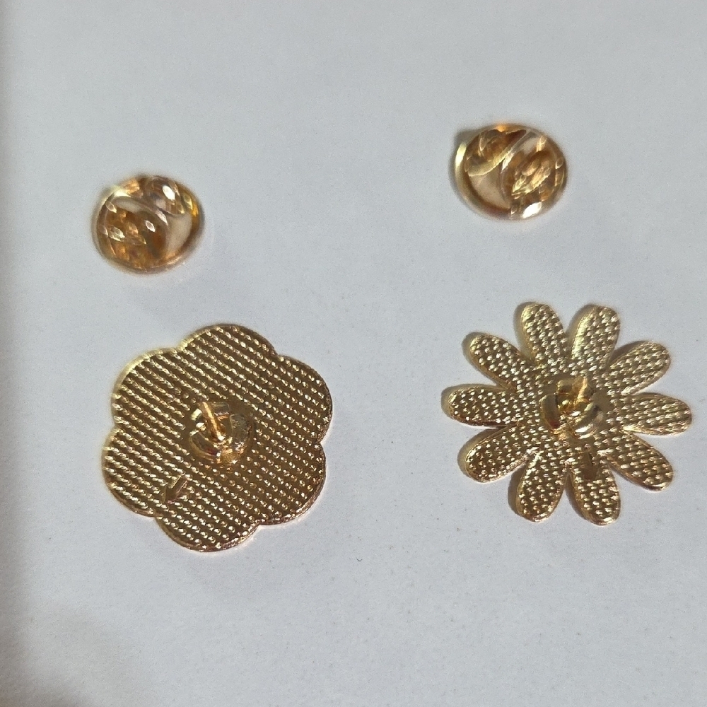 Flower Enamel Pin Set Colorful - Picture 2 of 3